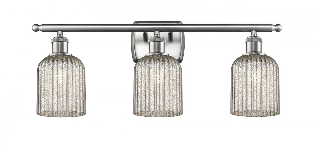Bridal Veil - 3 Light - 25 inch - Brushed Satin Nickel - Bath Vanity Light