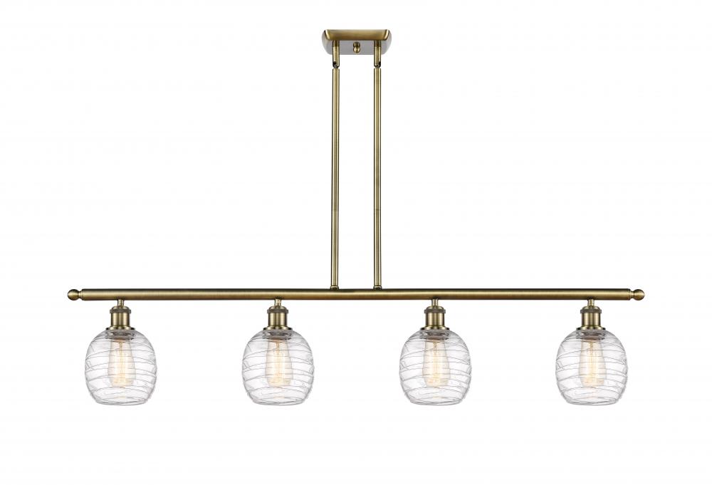 Belfast - 4 Light - 48 inch - Antique Brass - Stem hung - Island Light