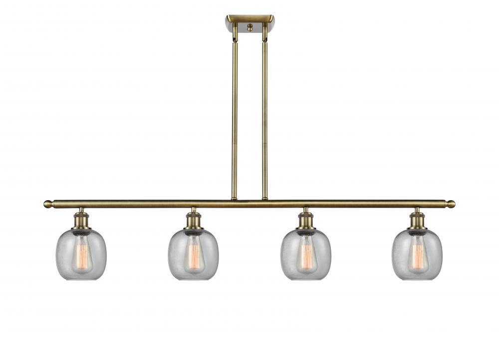 Belfast - 4 Light - 48 inch - Antique Brass - Stem hung - Island Light