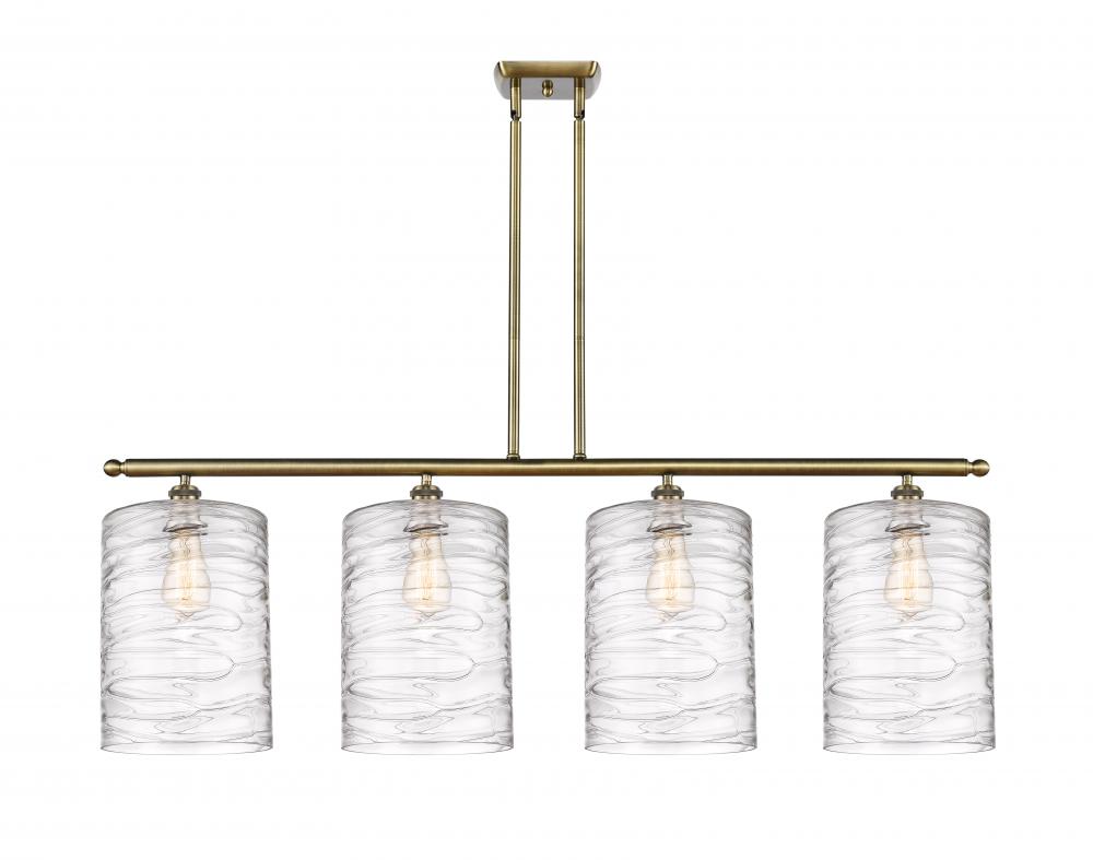 Cobbleskill - 4 Light - 48 inch - Antique Brass - Stem hung - Island Light
