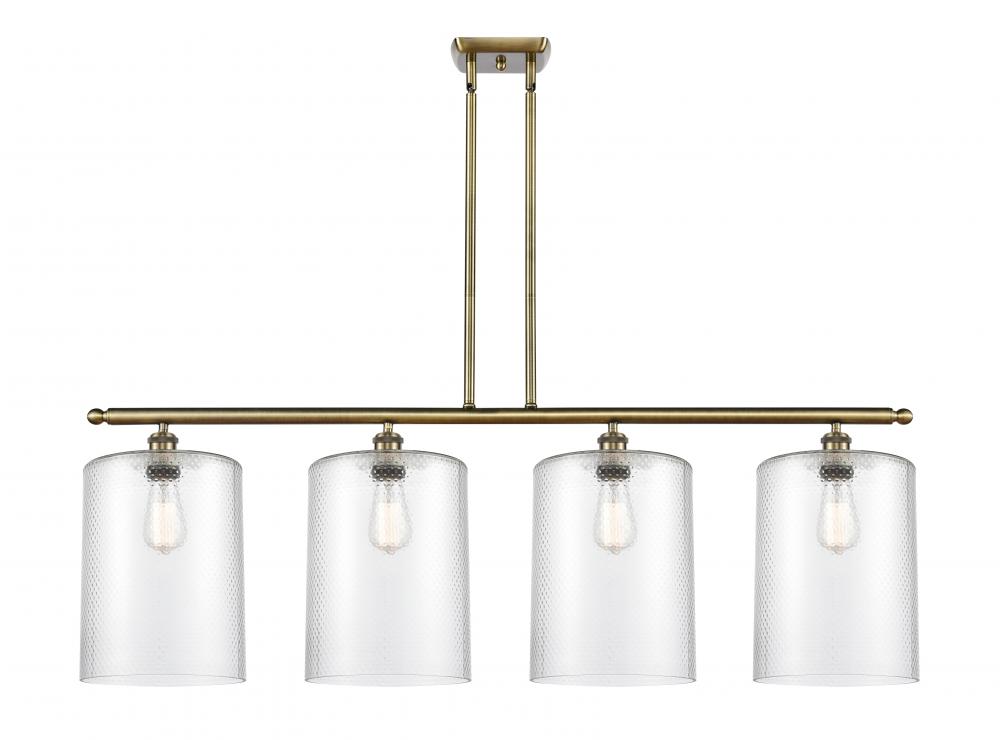 Cobbleskill - 4 Light - 48 inch - Antique Brass - Stem hung - Island Light