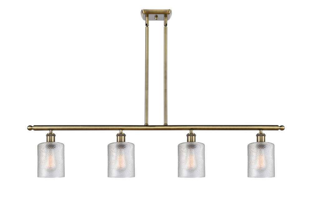 Cobbleskill - 4 Light - 48 inch - Antique Brass - Stem hung - Island Light