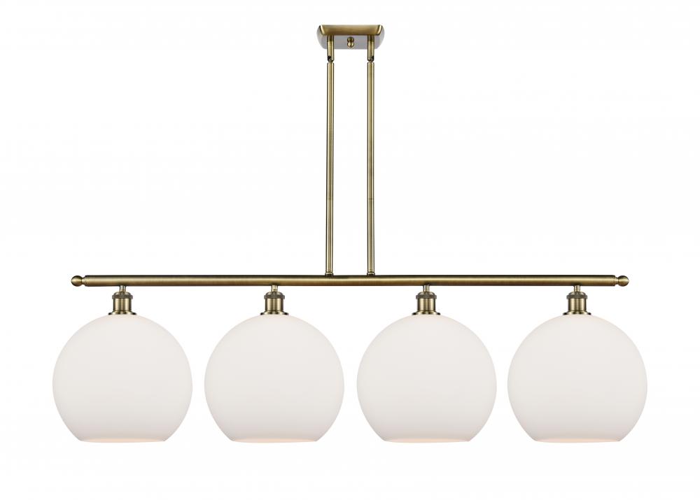 Athens - 4 Light - 50 inch - Antique Brass - Stem Hung - Island Light