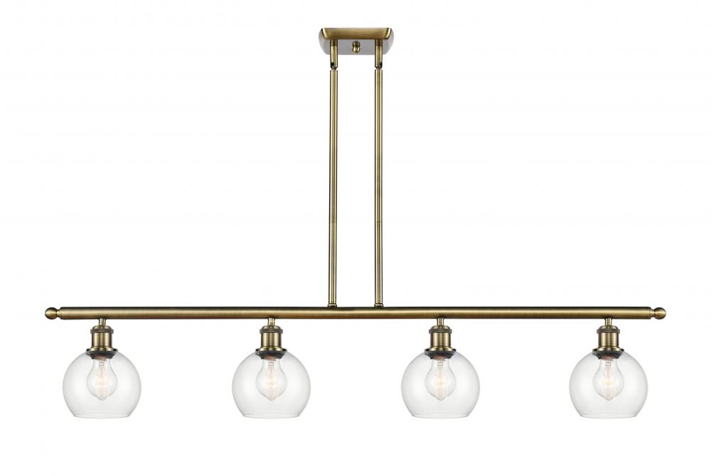 Athens - 4 Light - 48 inch - Antique Brass - Stem hung - Island Light