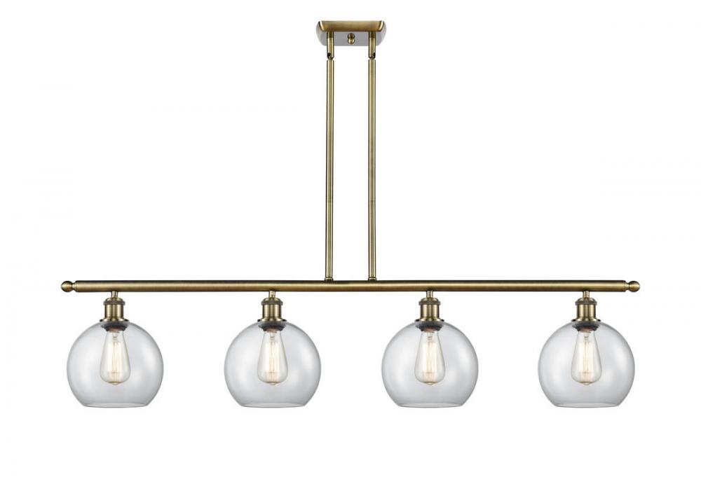 Athens - 4 Light - 48 inch - Antique Brass - Stem hung - Island Light