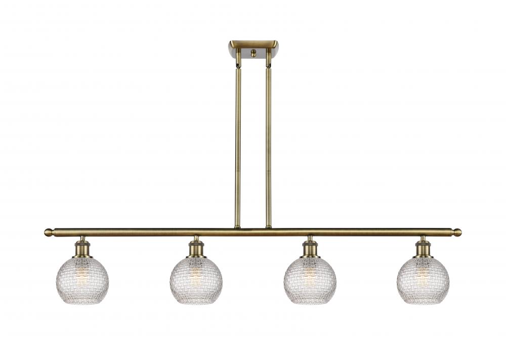 Athens - 4 Light - 48 inch - Antique Brass - Stem hung - Island Light