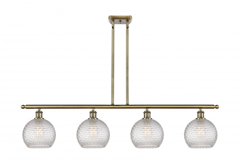 Athens - 4 Light - 48 inch - Antique Brass - Stem hung - Island Light