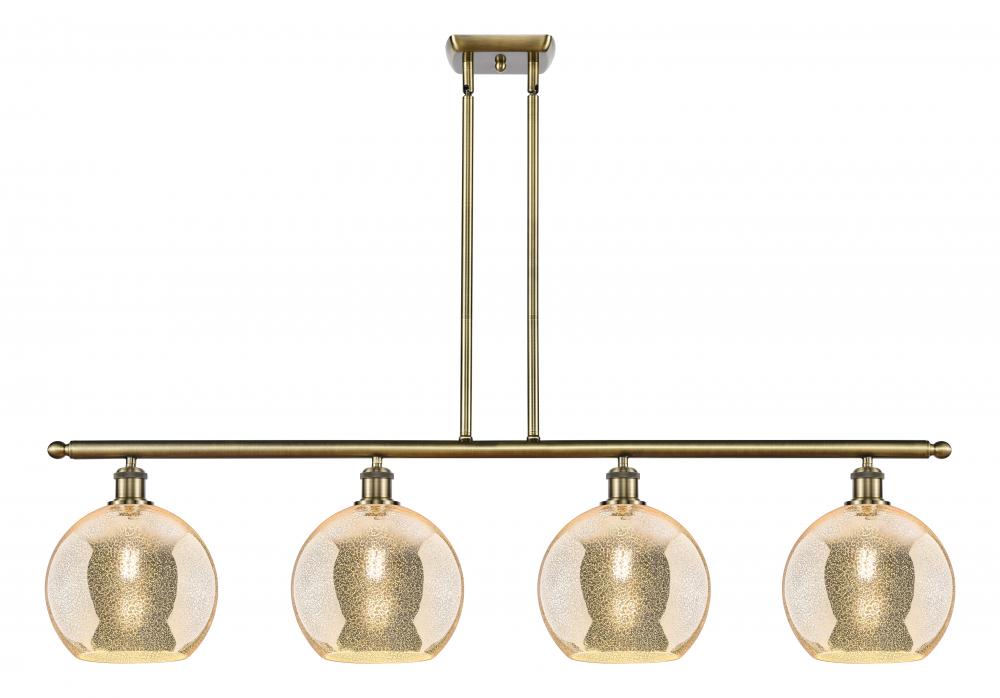 Athens - 4 Light - 48 inch - Antique Brass - Stem Hung - Island Light