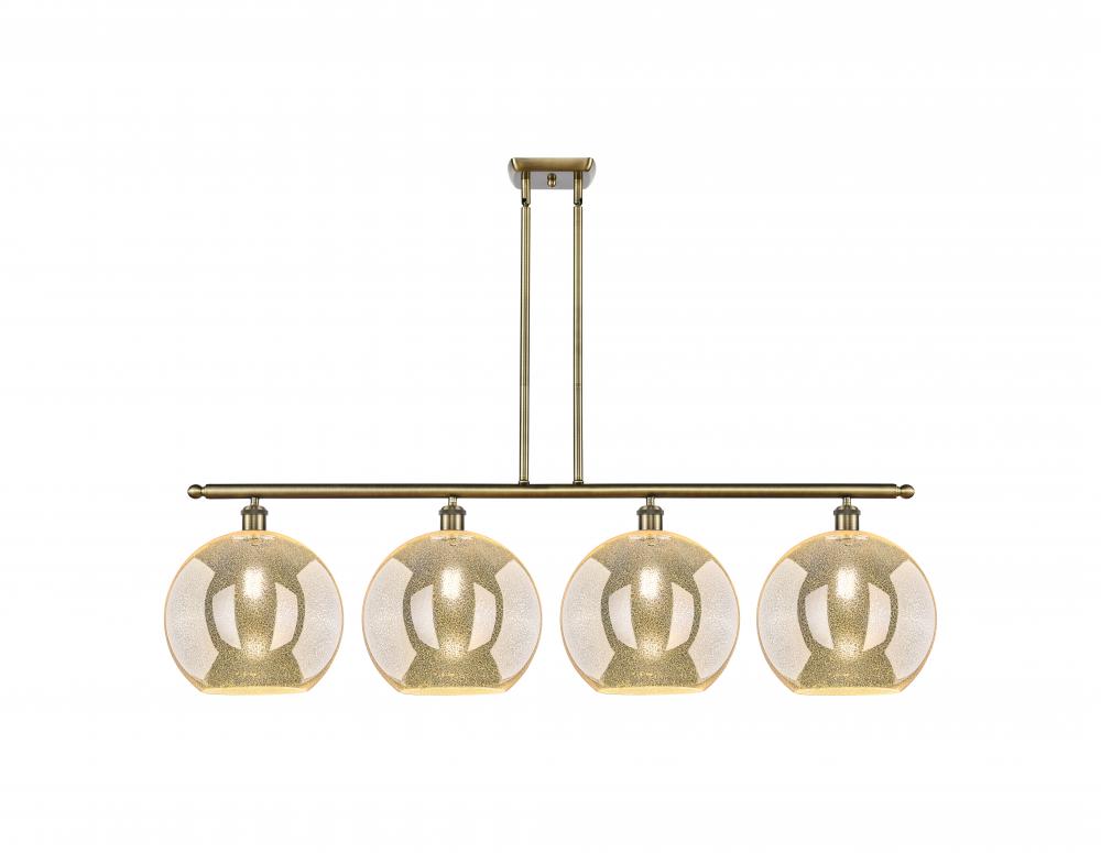 Athens - 4 Light - 50 inch - Antique Brass - Stem Hung - Island Light