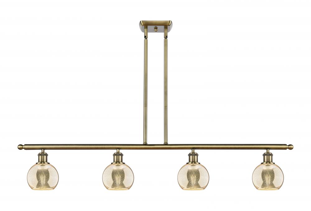 Athens - 4 Light - 48 inch - Antique Brass - Stem hung - Island Light