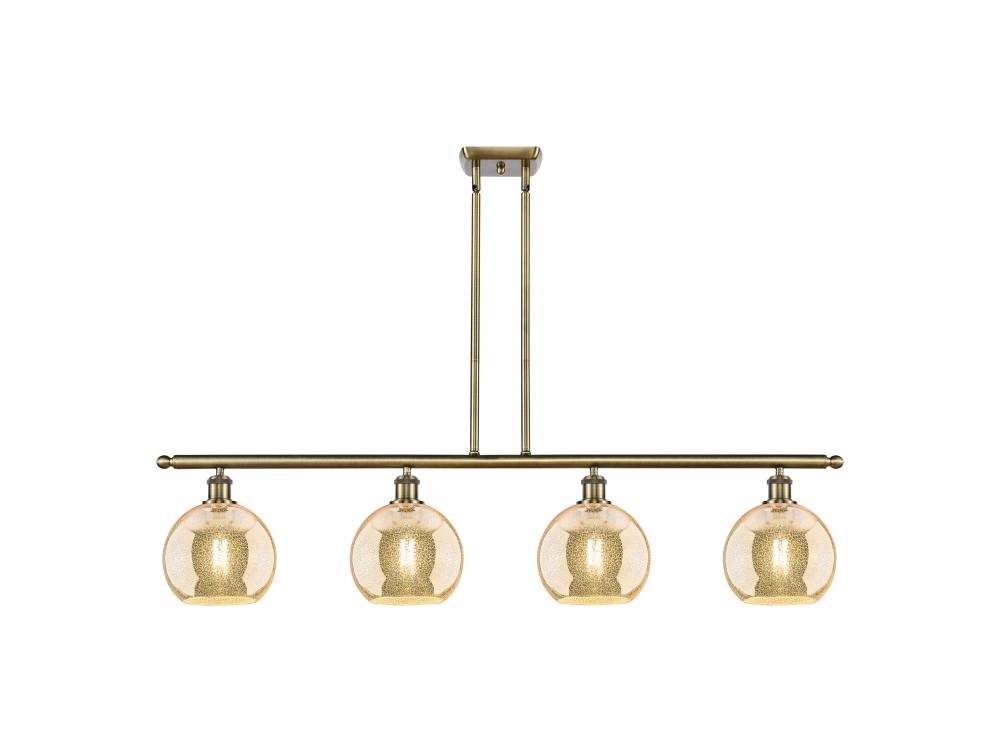 Athens - 4 Light - 48 inch - Antique Brass - Stem hung - Island Light