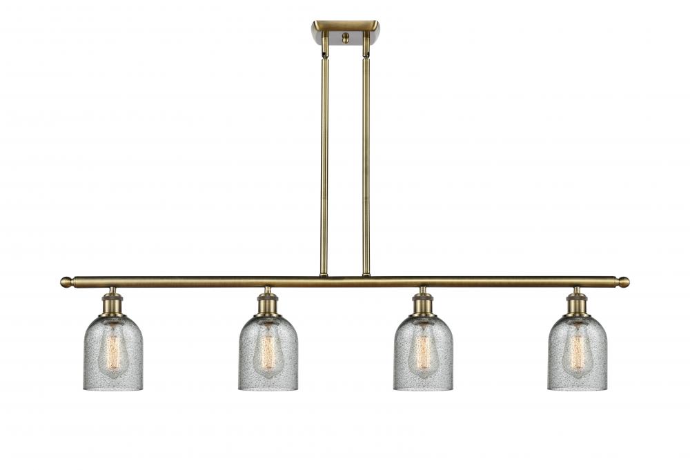 Caledonia - 4 Light - 48 inch - Antique Brass - Stem hung - Island Light