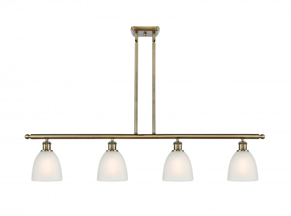 Castile - 4 Light - 48 inch - Antique Brass - Stem hung - Island Light