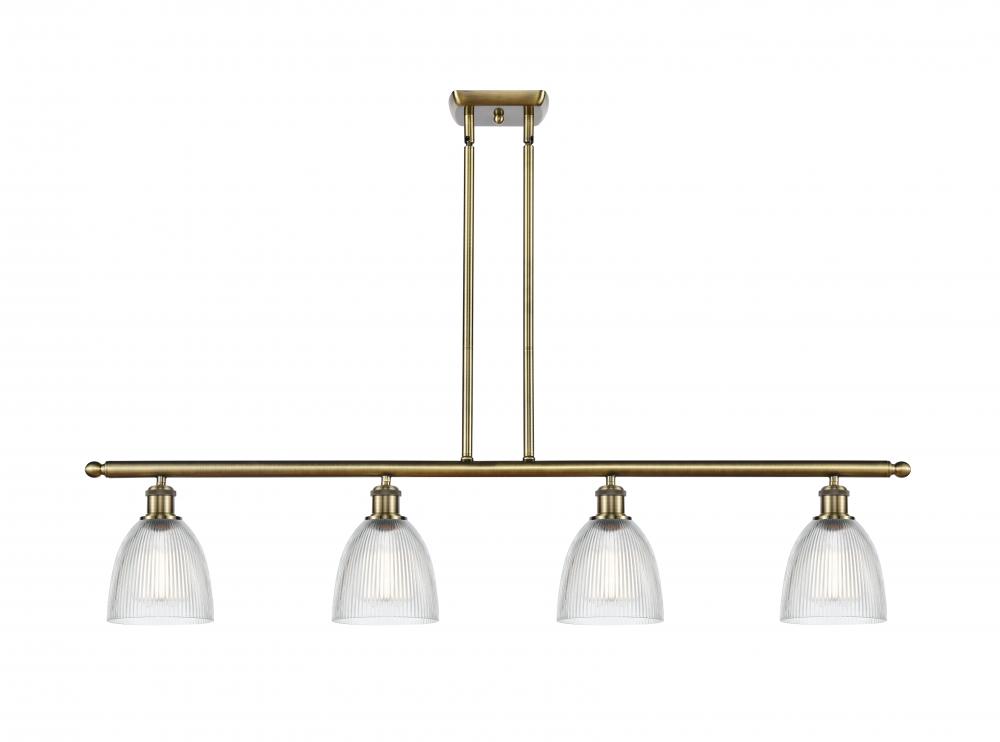 Castile - 4 Light - 48 inch - Antique Brass - Stem hung - Island Light