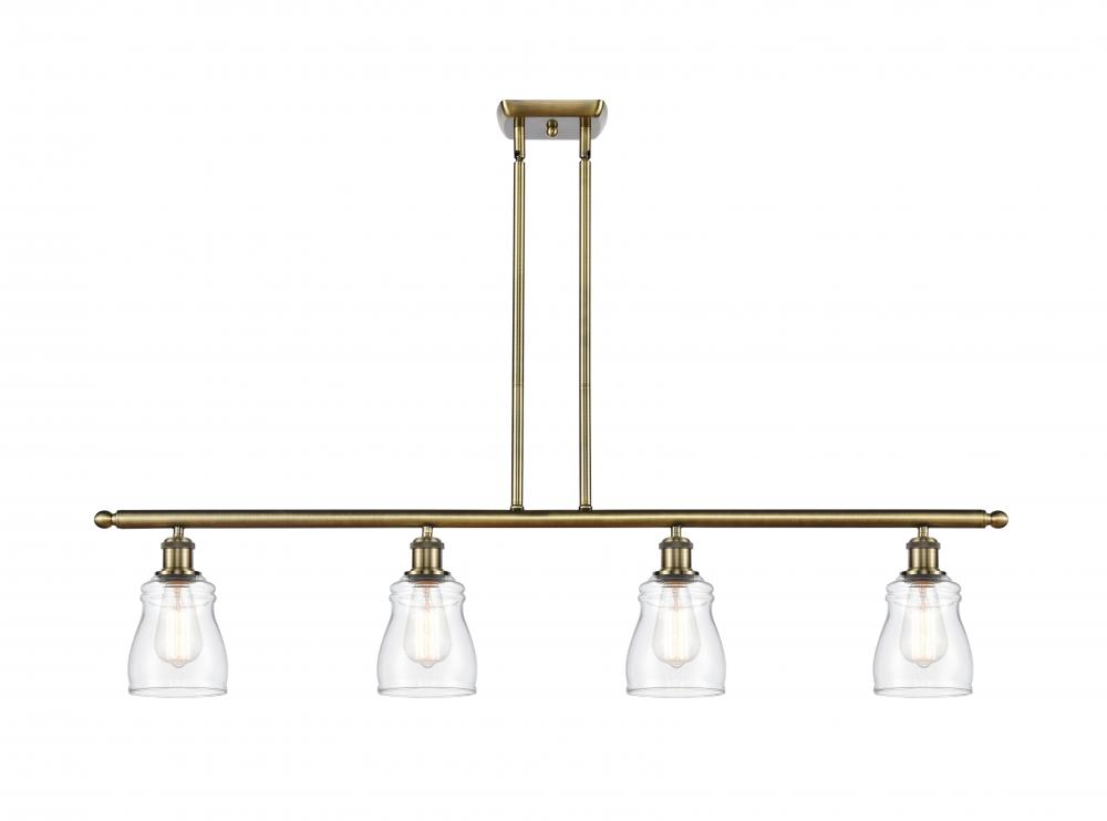 Ellery - 4 Light - 48 inch - Antique Brass - Stem hung - Island Light