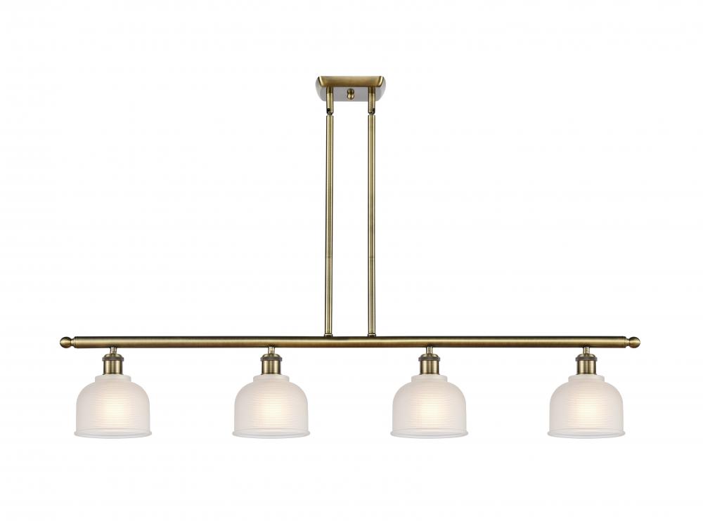 Dayton - 4 Light - 48 inch - Antique Brass - Stem hung - Island Light