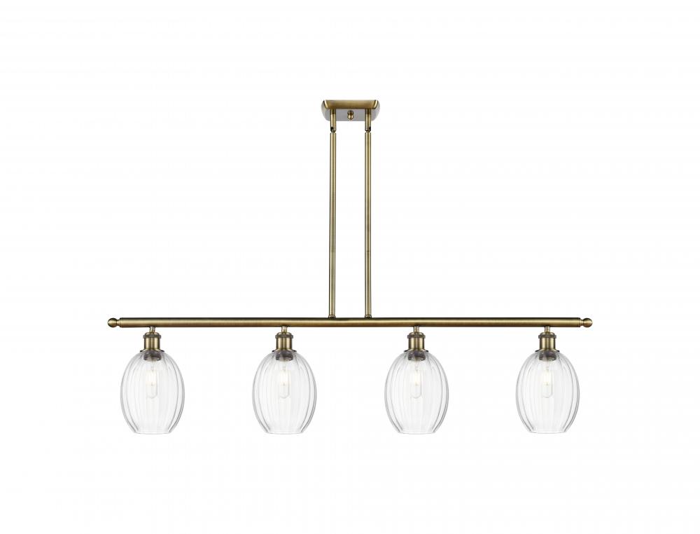 Preston Bulb - 4 Light - 48 inch - Antique Brass - Stem Hung - Island Light