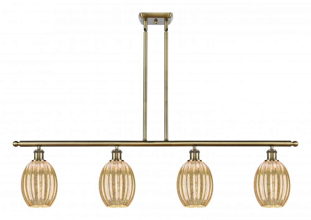 Preston Bulb - 4 Light - 48 inch - Antique Brass - Stem Hung - Island Light