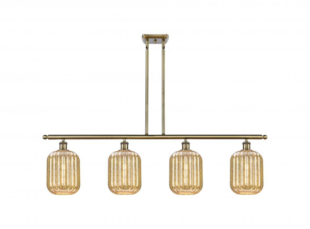 Preston Cylinder - 4 Light - 48 inch - Antique Brass - Stem Hung - Island Light