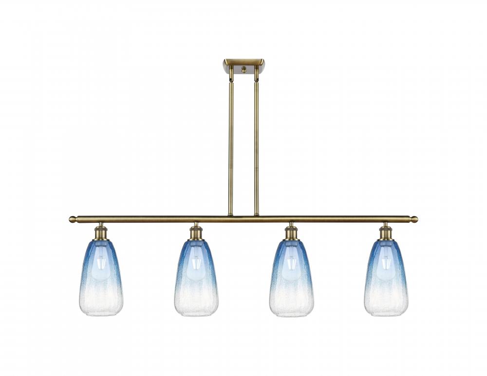 Brookhaven Almond - 4 Light - 48 inch - Antique Brass - Stem Hung - Island Light