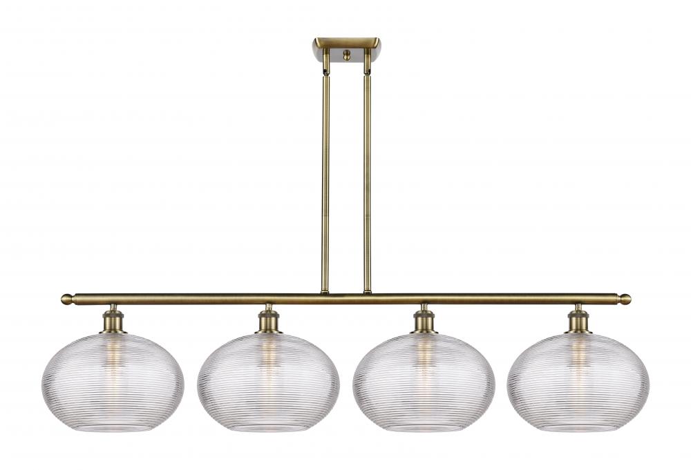 Ithaca - 4 Light - 50 inch - Antique Brass - Stem hung - Island Light