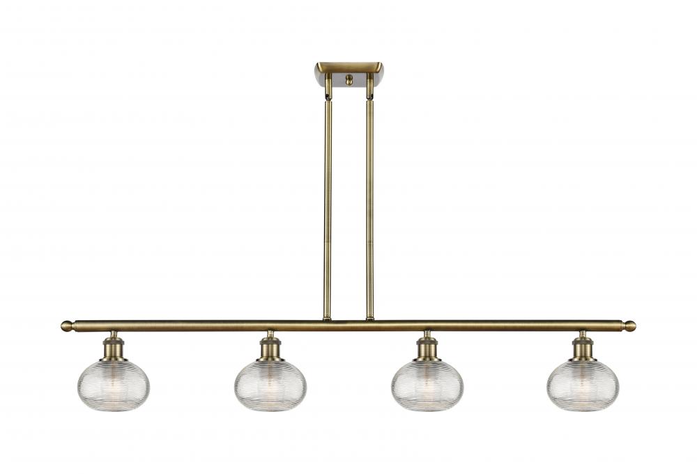 Ithaca - 4 Light - 48 inch - Antique Brass - Stem hung - Island Light