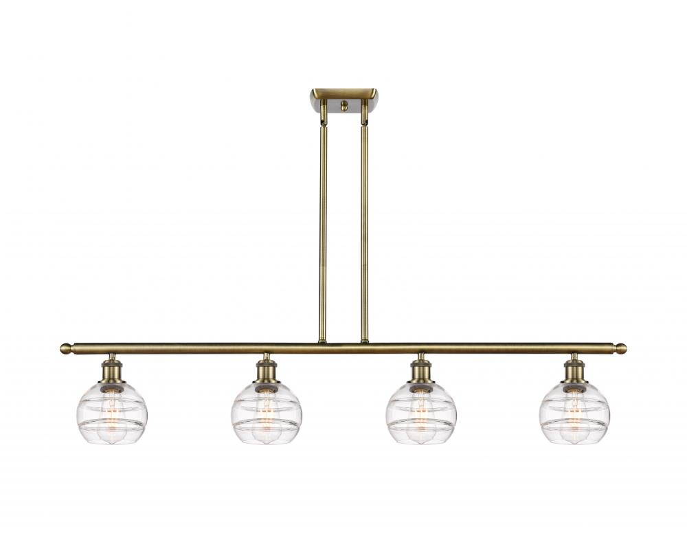 Rochester - 4 Light - 48 inch - Antique Brass - Stem hung - Island Light