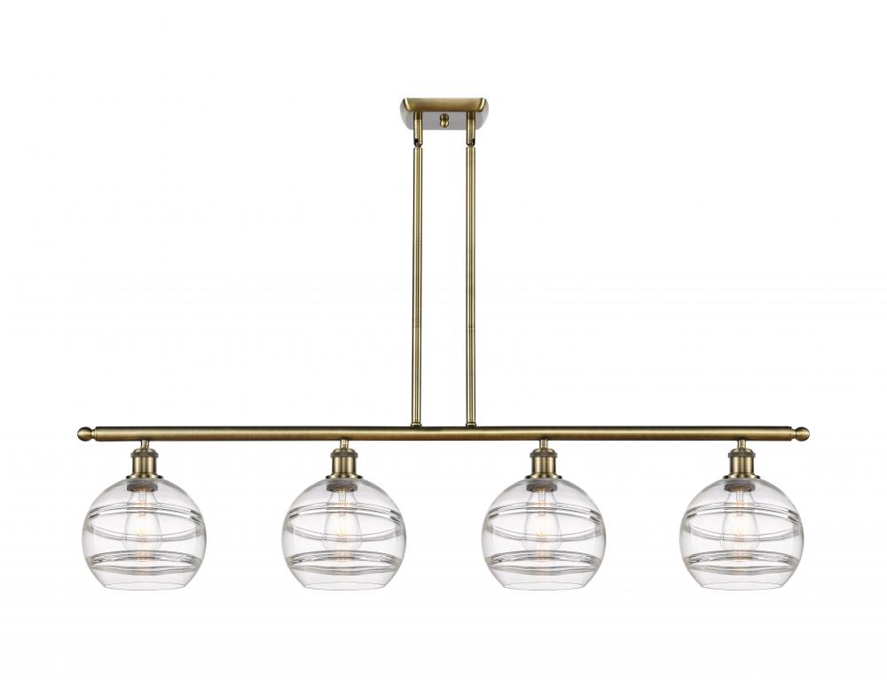 Rochester - 4 Light - 48 inch - Antique Brass - Stem hung - Island Light