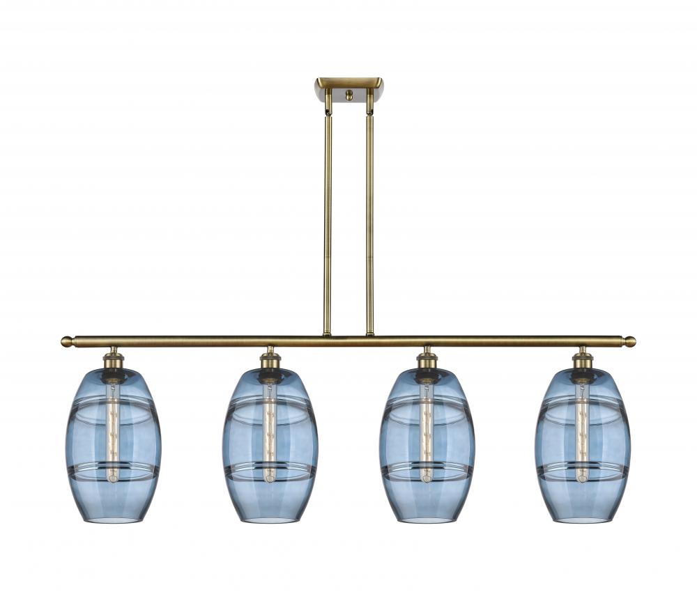 Vaz - 4 Light - 48 inch - Antique Brass - Stem hung - Island Light