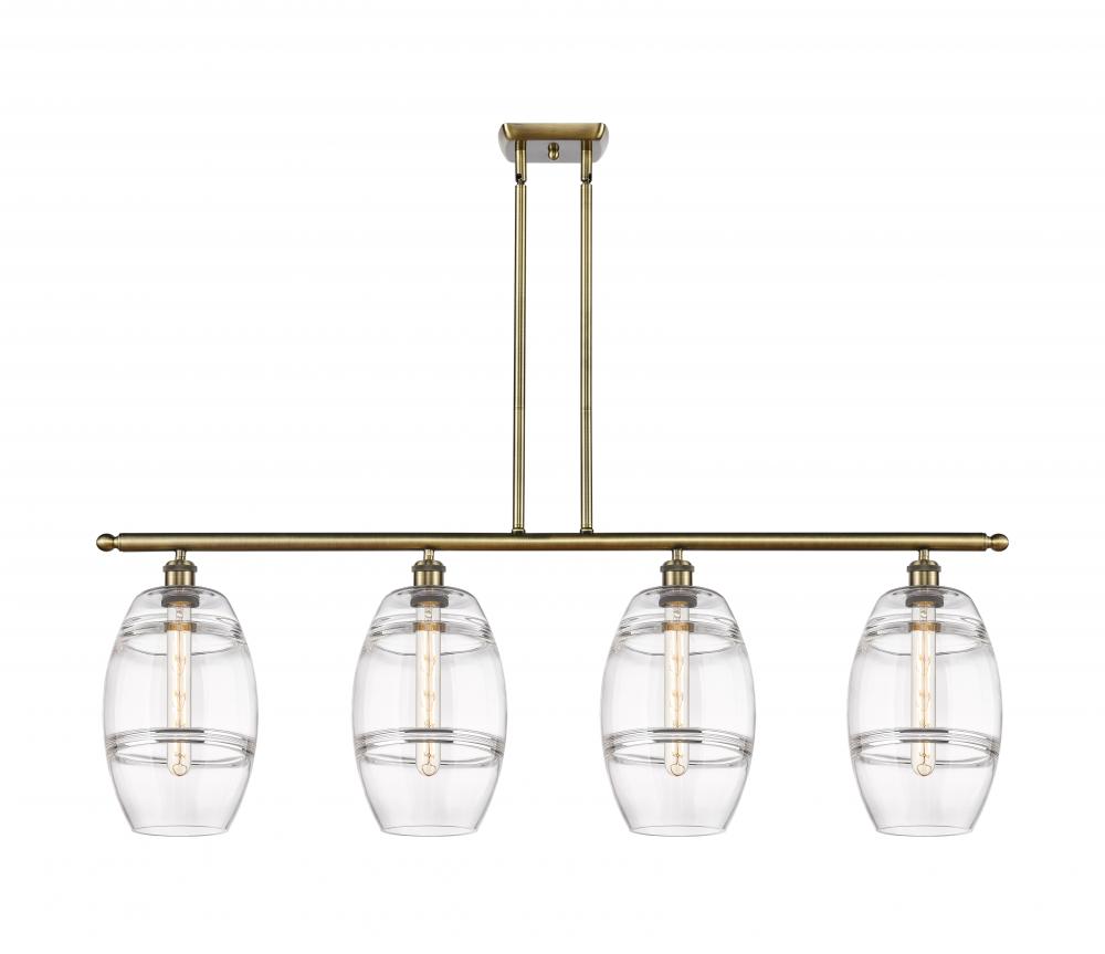 Vaz - 4 Light - 48 inch - Antique Brass - Stem hung - Island Light