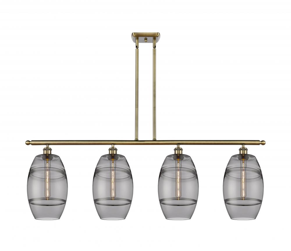 Vaz - 4 Light - 48 inch - Antique Brass - Stem hung - Island Light