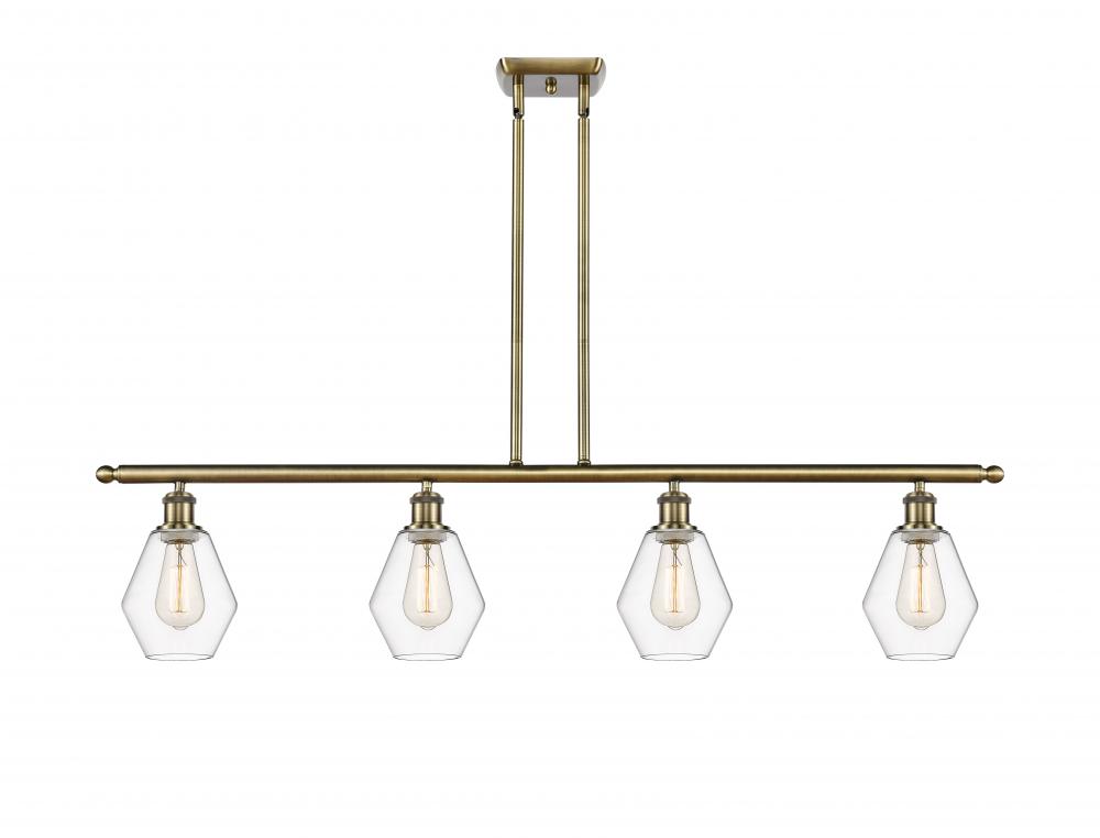 Cindyrella - 4 Light - 48 inch - Antique Brass - Stem hung - Island Light