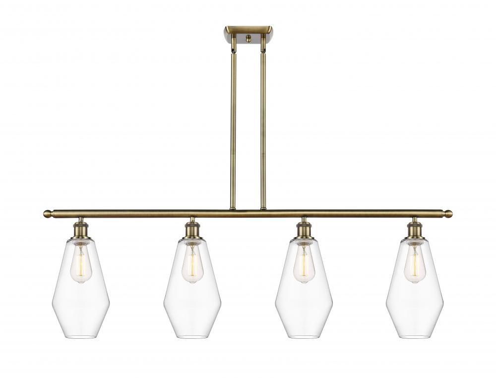 Cindyrella - 4 Light - 48 inch - Antique Brass - Stem hung - Island Light
