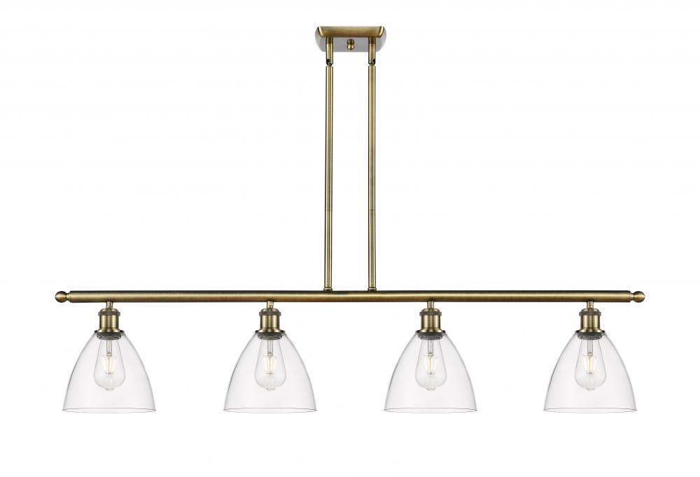 Bristol - 4 Light - 48 inch - Antique Brass - Stem hung - Island Light