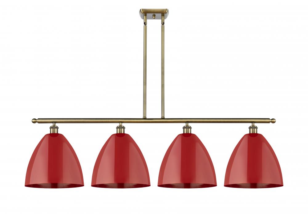 Plymouth - 4 Light - 50 inch - Antique Brass - Stem hung - Island Light