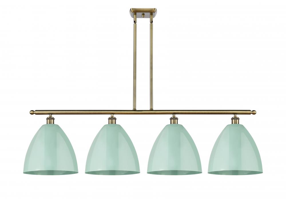 Plymouth - 4 Light - 50 inch - Antique Brass - Stem hung - Island Light