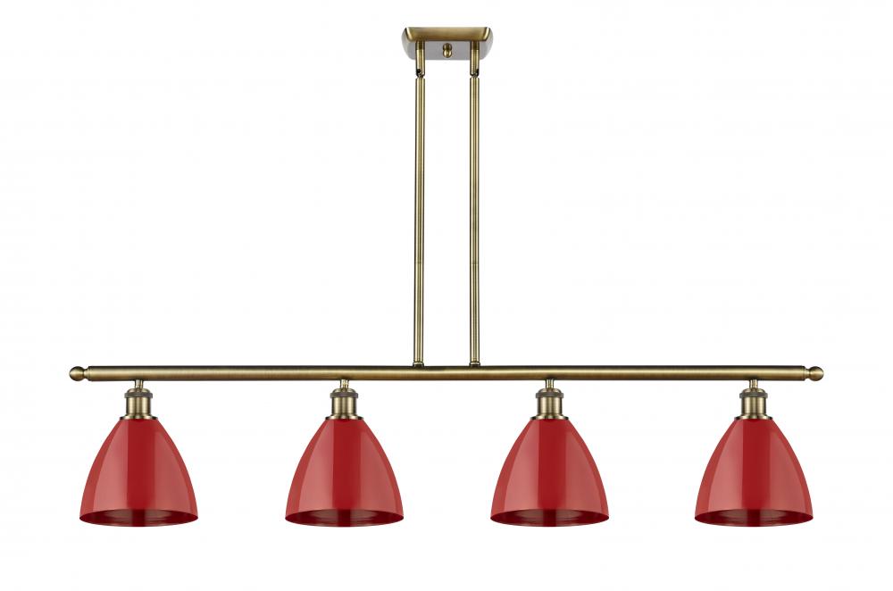 Plymouth - 4 Light - 48 inch - Antique Brass - Stem hung - Island Light