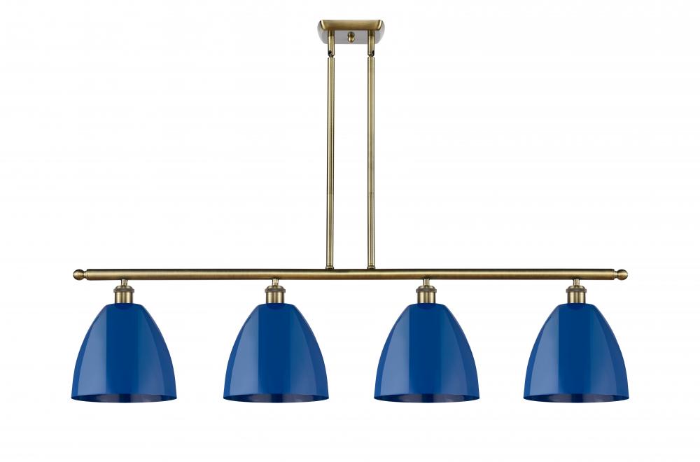 Plymouth - 4 Light - 48 inch - Antique Brass - Stem hung - Island Light