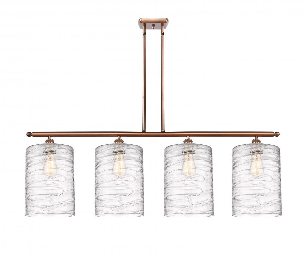 Cobbleskill - 4 Light - 48 inch - Antique Copper - Stem hung - Island Light