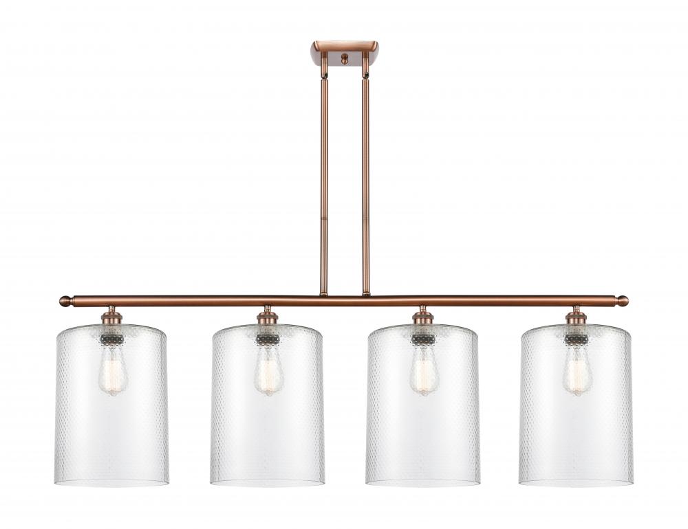 Cobbleskill - 4 Light - 48 inch - Antique Copper - Stem hung - Island Light