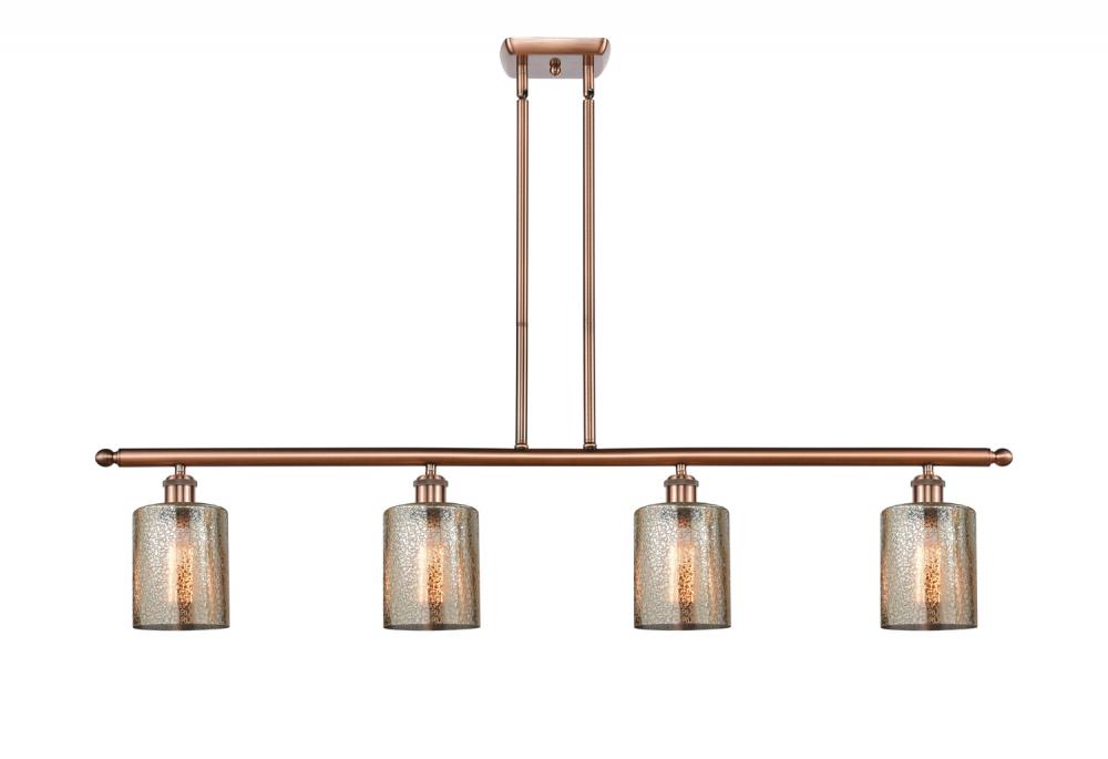 Cobbleskill - 4 Light - 48 inch - Antique Copper - Stem hung - Island Light