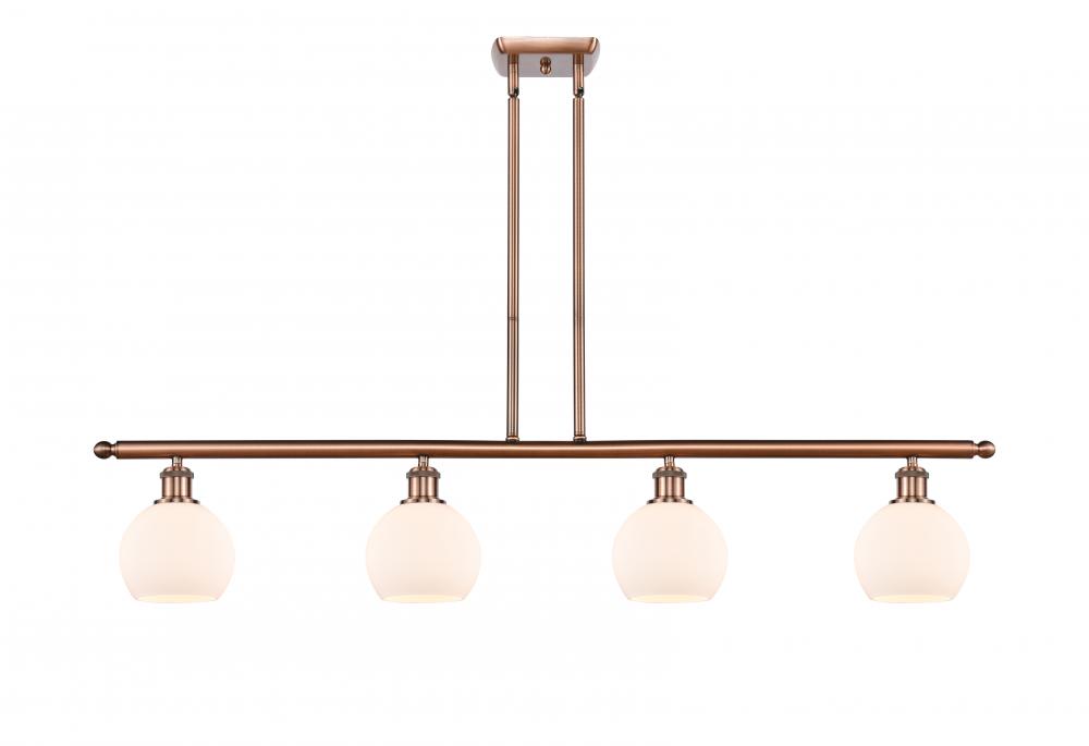 Athens - 4 Light - 48 inch - Antique Copper - Stem hung - Island Light