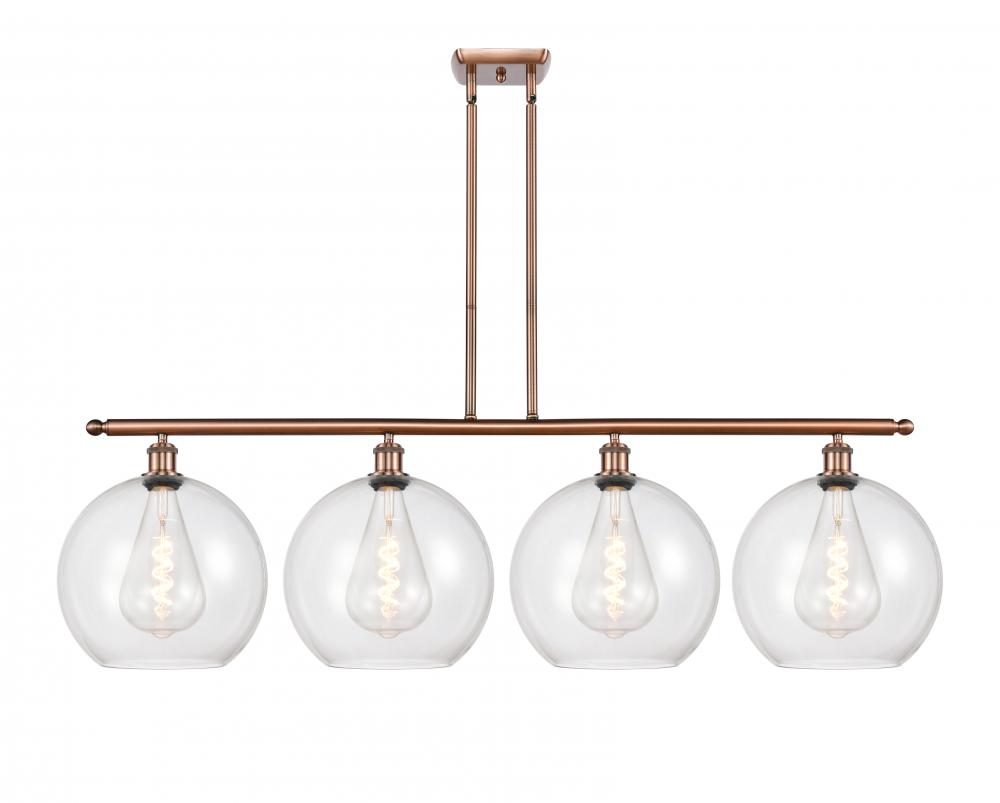 Athens - 4 Light - 50 inch - Antique Copper - Stem Hung - Island Light