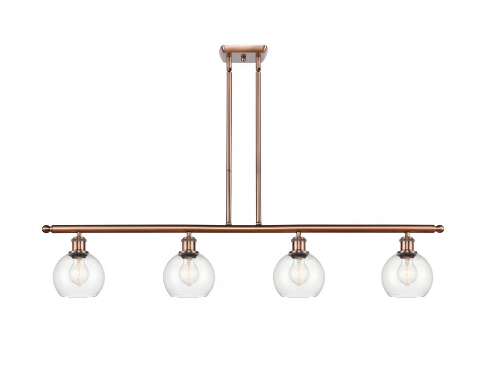 Athens - 4 Light - 48 inch - Antique Copper - Stem hung - Island Light