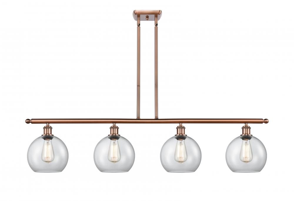 Athens - 4 Light - 48 inch - Antique Copper - Stem hung - Island Light