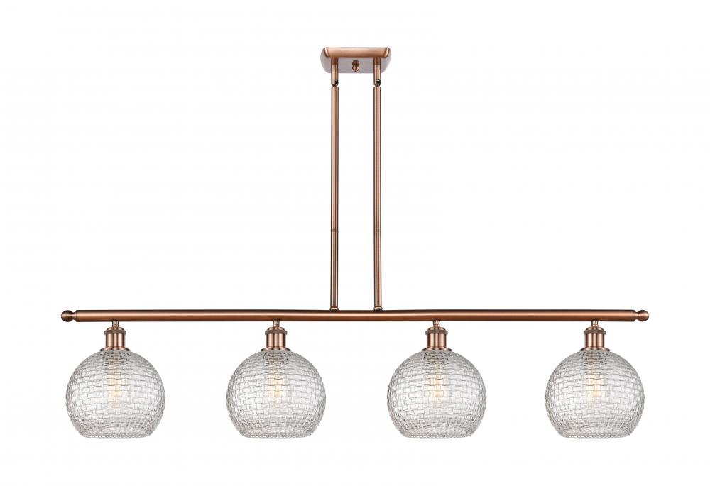 Athens - 4 Light - 48 inch - Antique Copper - Stem hung - Island Light