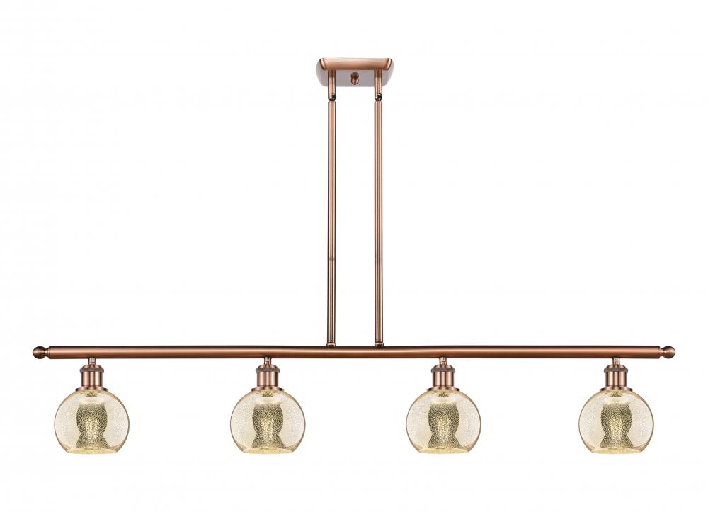 Athens - 4 Light - 48 inch - Antique Copper - Stem hung - Island Light