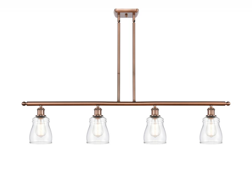Ellery - 4 Light - 48 inch - Antique Copper - Stem hung - Island Light