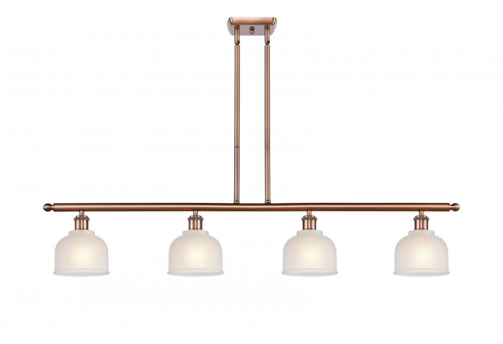 Dayton - 4 Light - 48 inch - Antique Copper - Stem hung - Island Light