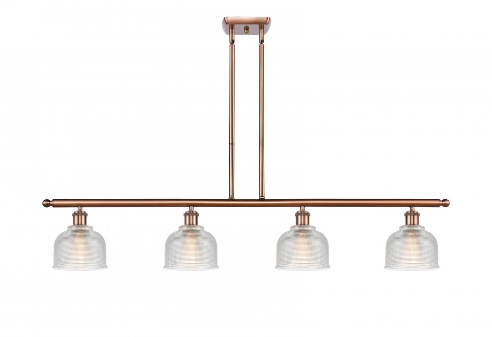 Dayton - 4 Light - 48 inch - Antique Copper - Stem hung - Island Light